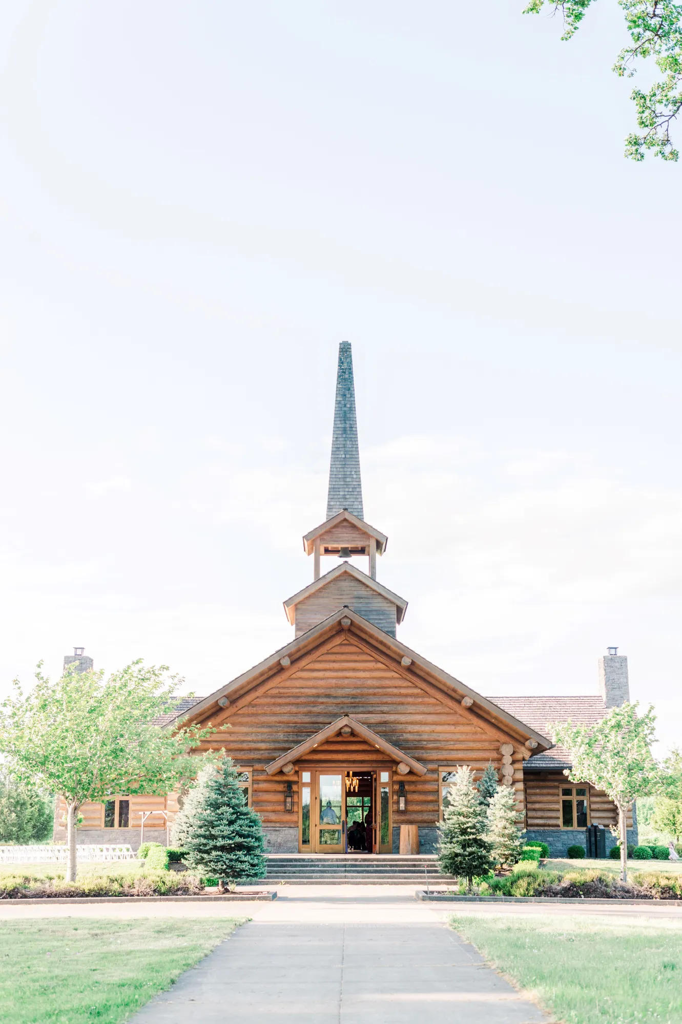 The exterior of the Evergreen Event Venue in McMinnville, Oregon