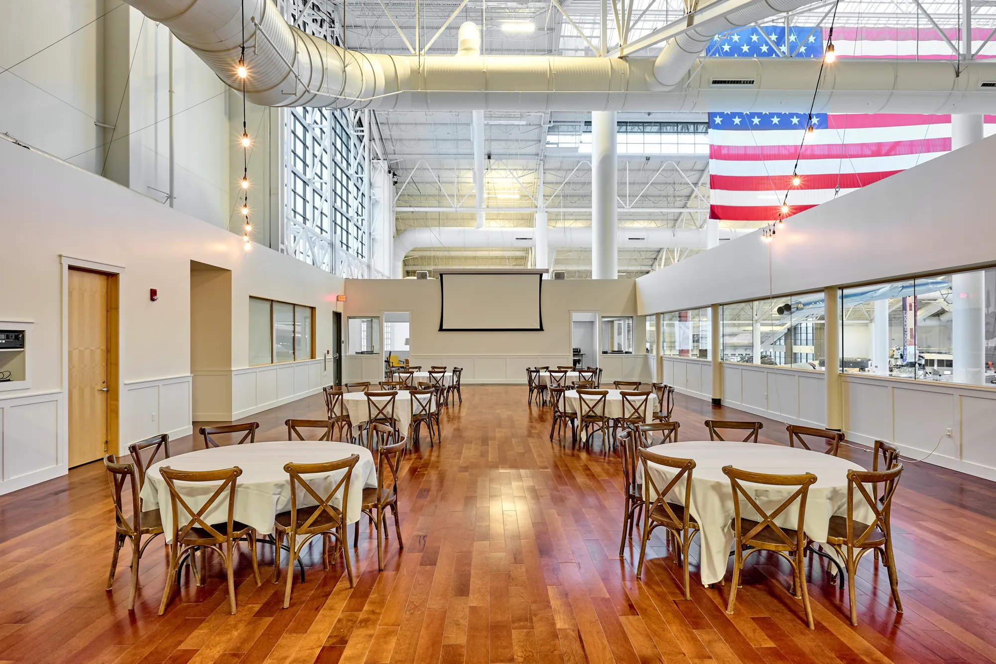 The Main Hall event space at Evergreen Events